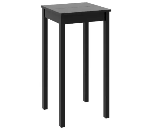 Bāra Galds, 55X55X107 Cm, Melns Mdf Vidaxl