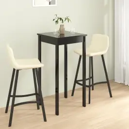 Bāra Galds, 55X55X107 Cm, Melns Mdf Vidaxl