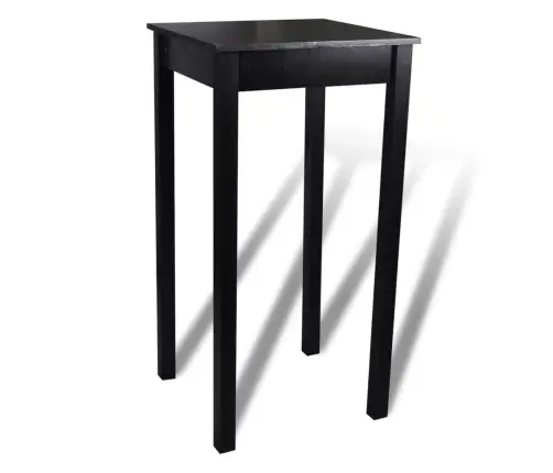 Bāra Galds 55 X 55 X 107 Cm Ar 2 Bāra Krēsliem Melns