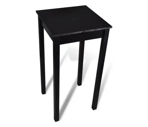 Bāra Galds 55 X 55 X 107 Cm Ar 2 Bāra Krēsliem Melns