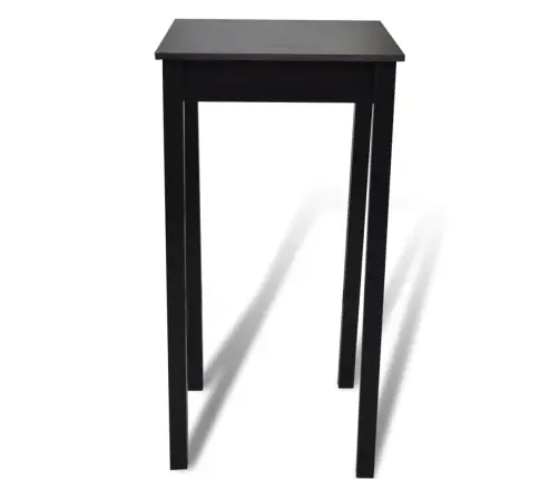 Bāra Galds 55 X 55 X 107 Cm Ar 2 Bāra Krēsliem Melns