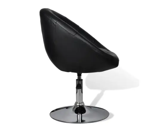 Baro Taburetės, 2 Vnt., Juodos Spalvos, Dirbtinė Oda