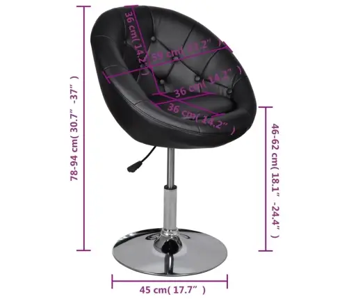 Baro Taburetės, 2 Vnt., Juodos Spalvos, Dirbtinė Oda