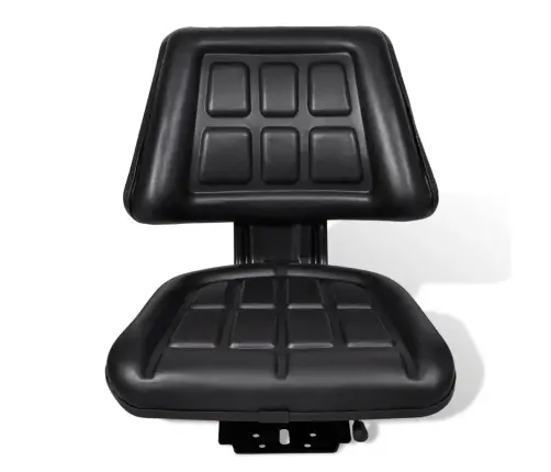 Traktora Sēdeklis Ar Atzveltni, Melns Vidaxl