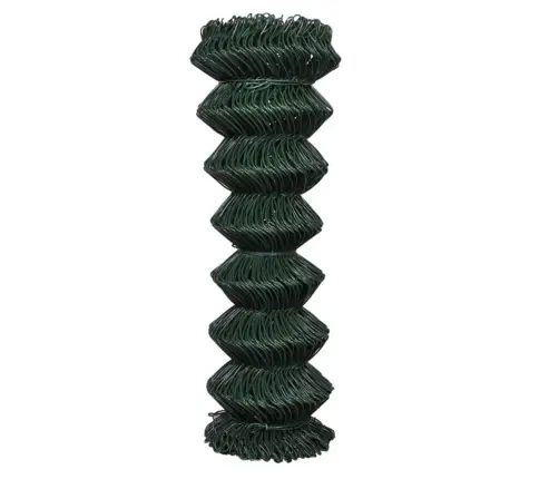 Stiepļu Žogs, Tērauds, 1,25X15 M, Zaļš Vidaxl