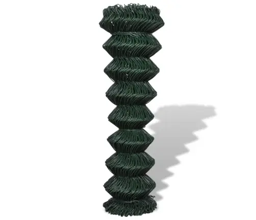 Stiepļu Žogs, Tērauds, 1,5X15 M, Zaļš Vidaxl