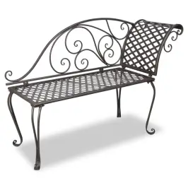 Dārza Guļamkrēsls, 128 Cm, Tērauds, Antīki Brūns Vidaxl
