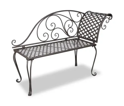 Dārza Guļamkrēsls, 128 Cm, Tērauds, Antīki Brūns Vidaxl