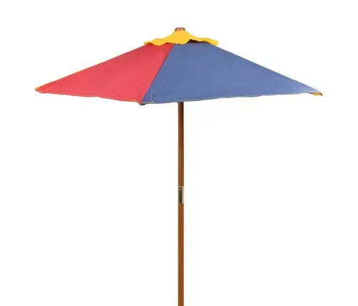 Laste Piknikulaud Pinkide Ja Päevavarjuga, Mitmevärviline Laste Piknikulaud Pinkide Ja Päevavarjuga, Mitmevärviline