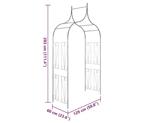 Dārza Arka Ar Pīķa Dizainu Vīteņaugiem, Tumši Zaļa
