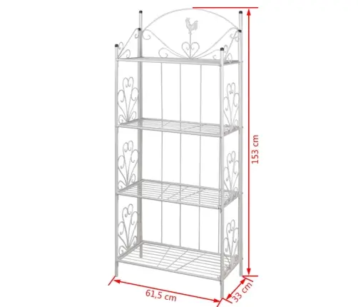 Kvadratinis Stovas Augalams, Baltas