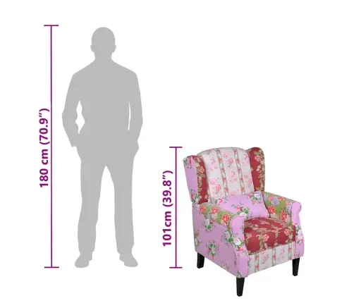 Atpūtas Krēsls Ar Tekstilmozaīkas Apdari  Vidaxl