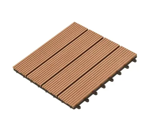 Wpc Flīzes Terasēm 30X30Cm 11 Gab (1M² ) Brūnas