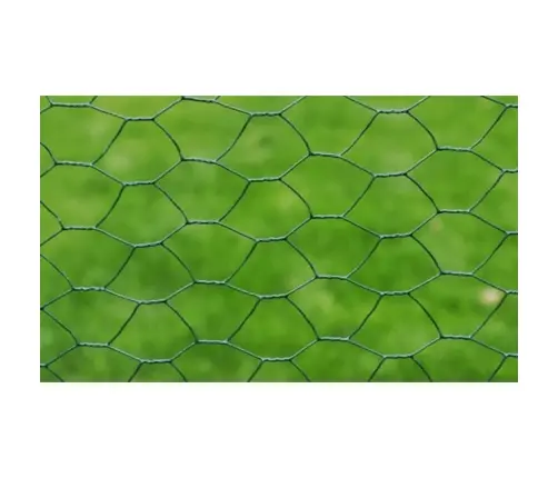 Stiepļu Žogs Ar Pvc Pārklājumu, 25X0,5 M, Zaļš Vidaxl