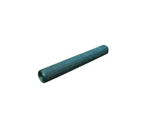 Stiepļu Žogs, Ar Pvc Pārklājumu, 25X1 M, Zaļš Vidaxl