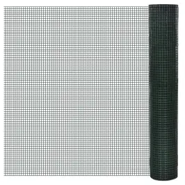 Stiepļu Žogs, Cinkots, Ar Pvc Pārklājumu, 10X1 M, Zaļš Vidaxl Stiepļu Žogs, Cinkots, Ar Pvc Pārklājumu, 10X1 M, Zaļš Vidaxl