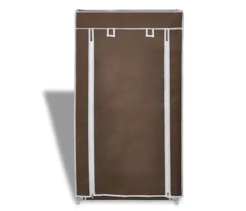 Auduma Apavu Skapis Ar Aizdari 58 X 28 X 106 Cm Brūns