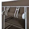 Auduma Apavu Skapis Ar Aizdari 58 X 28 X 106 Cm Brūns