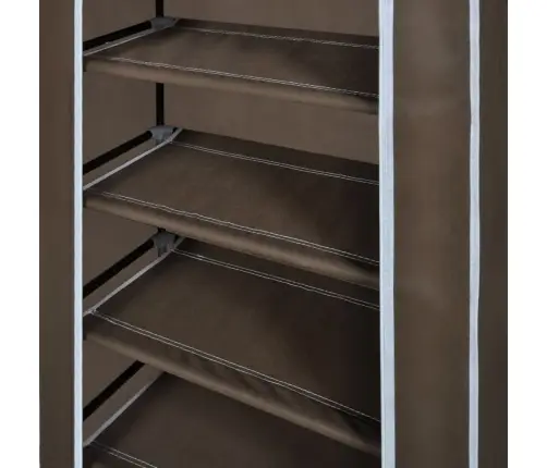 Auduma Apavu Skapis Ar Aizdari 58 X 28 X 106 Cm Brūns