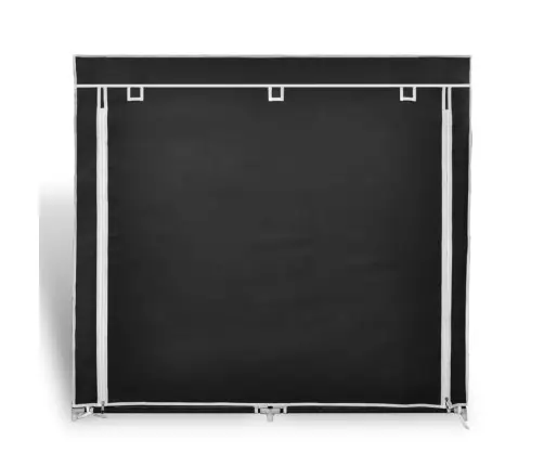 Apavu Skapis Ar Pārsegu, 115X28X110 Cm, Melns Audums