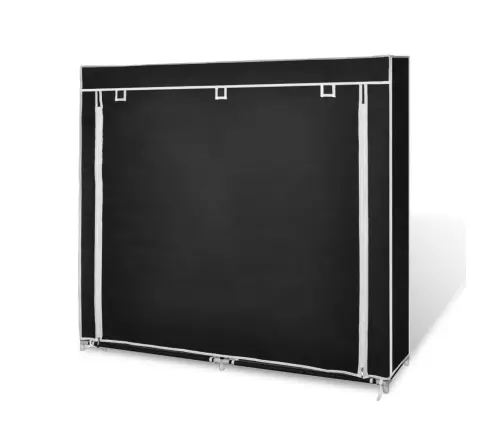Apavu Skapis Ar Pārsegu, 115X28X110 Cm, Melns Audums