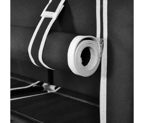 Apavu Skapis Ar Pārsegu, 115X28X110 Cm, Melns Audums