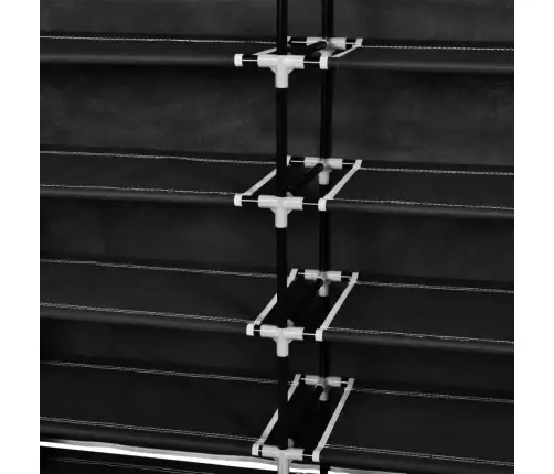 Apavu Skapis Ar Pārsegu, 115X28X110 Cm, Melns Audums