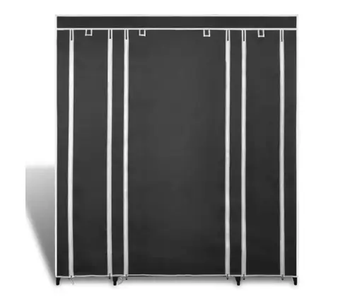 Kangast Kapp Sektsioonide Ja Torudega 45 X 150 X 176 cm Must