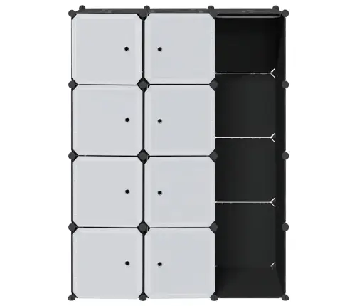 Kapp 9 Sektsiooniga, Must Ja Valge, 109X36,5X143 Cm