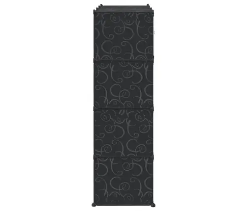 Kapp 9 Sektsiooniga, Must Ja Valge, 109X36,5X143 Cm