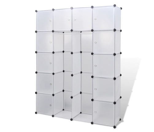 Moduļu Skapis Ar 14 Plauktiem, Balts, 37X146X180,5 Cm Vidaxl