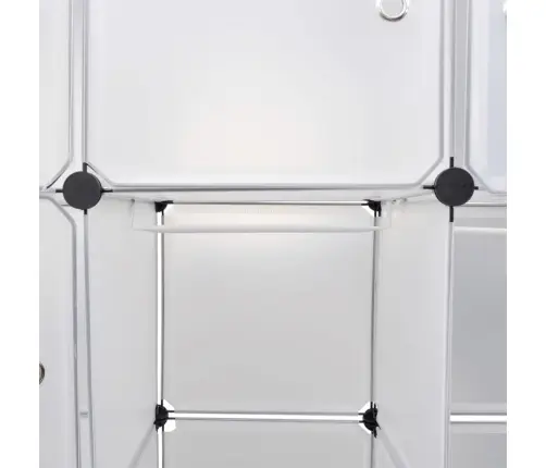 Moduļu Skapis Ar 14 Plauktiem, Balts, 37X146X180,5 Cm Vidaxl