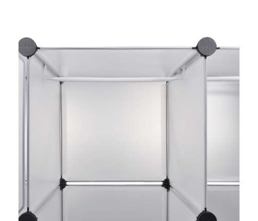 Modulinė Spinta, 18 Skyrių, Balta 37 X 146 X 180,5 Cm