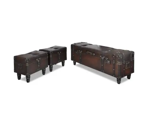 Solu Komplekts Mantu Glabāšanai, 3 Gab., Brūni  Vidaxl