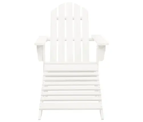 Sodo Kėdė Su Atrama Kojoms, Balta, Medinė Sodo Kėdė Su Atrama Kojoms, Balta, Medinė