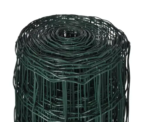 Euro Stiepļu Žogs, Tērauds, 25X1,0 M, Zaļš Vidaxl