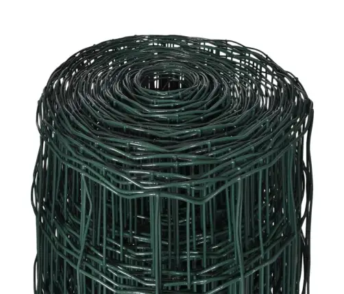 Euro Stiepļu Žogs, Tērauds, 10X1,2 M, Zaļš Vidaxl