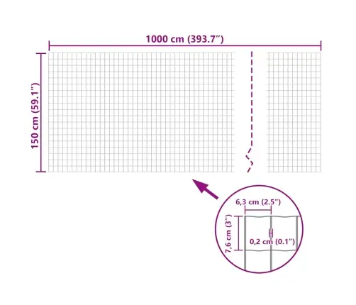 Euro Stiepļu Žogs, Tērauds, 10X1,5 M, Zaļš Vidaxl