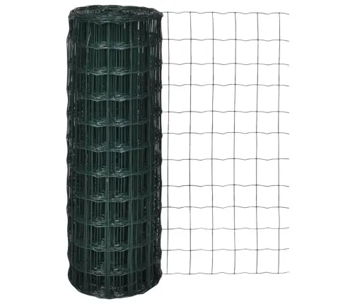 Euro Stiepļu Žogs, Tērauds, 25X0,8 M, Zaļš Vidaxl