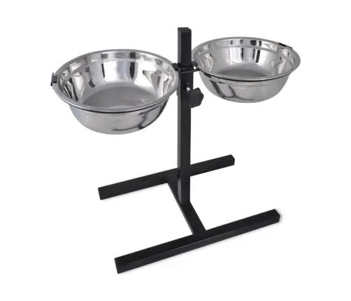Reguleeritavad Koerakausid Statiivil 2 X 4,1 L Roostevaba Teras