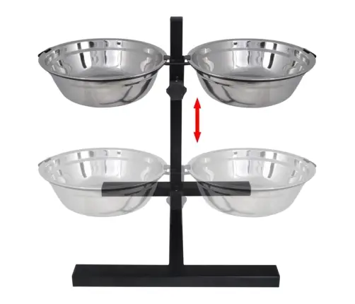 Reguleeritavad Koerakausid Statiivil 2 X 4,1 L Roostevaba Teras