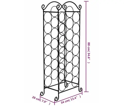 Stovas Vynui Skirtas 21 Buteliui, Metalinis