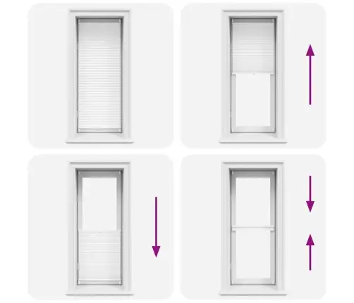 Plisē Žalūzijas 60 X 100 Cm Baltas Gofrētas