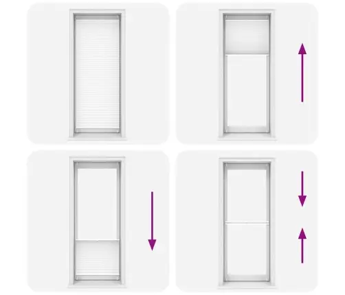 Plisuotos Žaliuzės, 90 X 200 cm Baltos