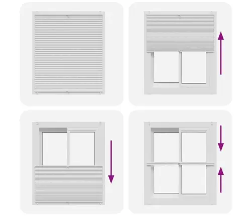 Plisuotos Žaliuzės, 100 X 125 cm Baltos
