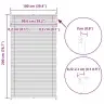 Plisseekardin 100 X 200 Cm Valge