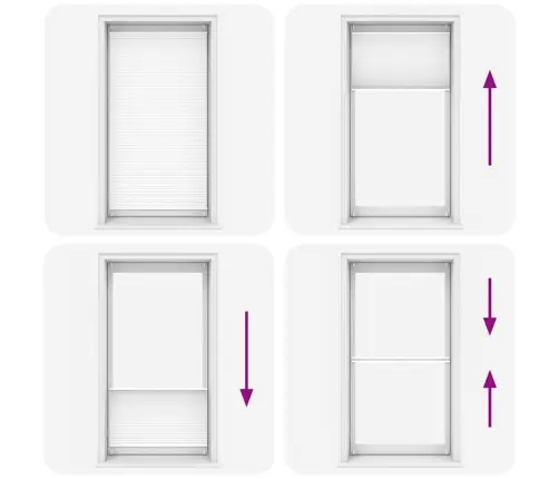 Plisuotos Žaliuzės, 110 X 200 cm Baltos