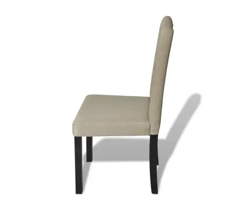 Virtuves Krēsli, 2 Gab., Dzeltenbrūns Audums Vidaxl Virtuves Krēsli, 2 Gab., Dzeltenbrūns Audums Vidaxl