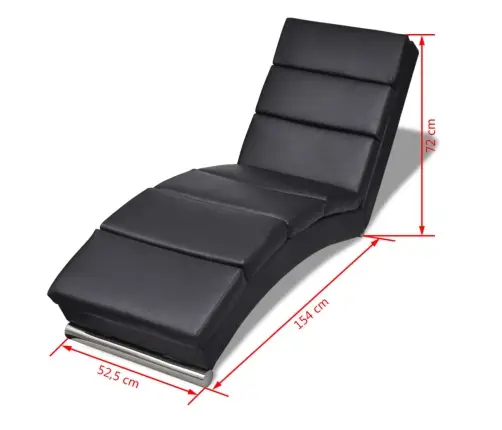 Poilsio Gultas, Juodas, Dirbtinė Oda