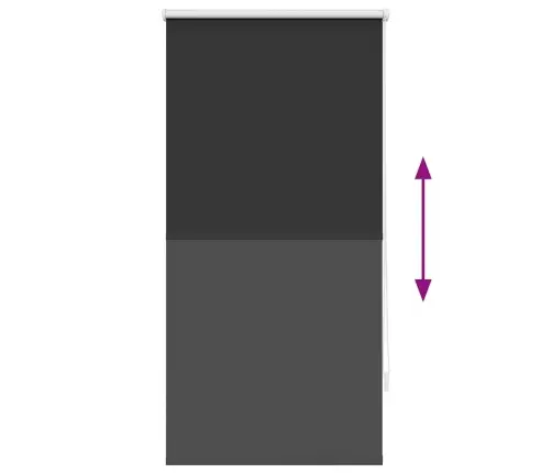 Aptumšojošās Ruļļu Žalūzijas 60 X 120 Cm Melnas